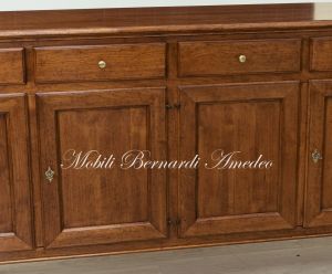 Style sideboard with saber legs, 4 doors and 4 200cm drawers
